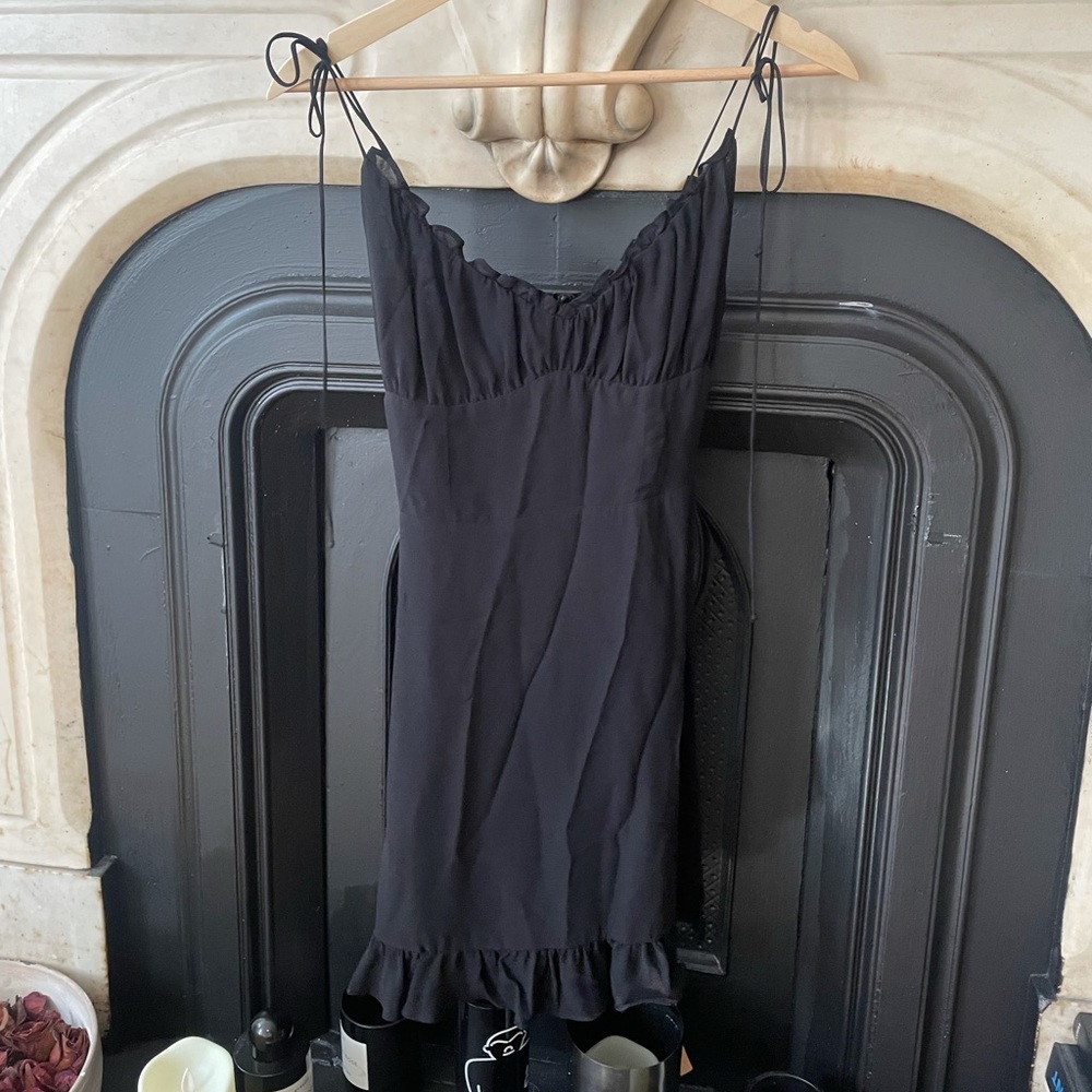 Reformation Black Esther Dress 0